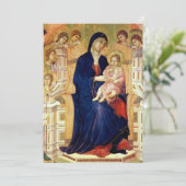 Maestà, detail van Madonna en Kind op de troon Kaart (Staand voorkant)