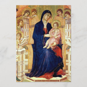 Maestà, detail van Madonna en Kind op de troon Kaart
