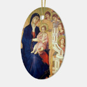 Maestà, detail van Madonna en Kind op de troon Keramisch Ornament (Links)