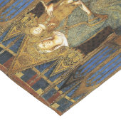 MAESTA, MAAGD EN KIND, Blauw Goud Geel Kerstmis Lange Tafelloper (Hoek)