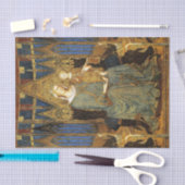 MAESTA, MAAGD MET KIND ,Blauw Goud Geel Tissuepapier (Craft)