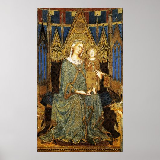 MAESTA,MAAGD MET KIND door Simone Martini Poster (Voorkant)