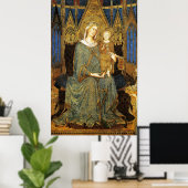 MAESTA,MAAGD MET KIND door Simone Martini Poster (Thuiskantoor)
