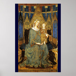 MAESTA , MAAGD MET KIND door Simone Martini Poster
