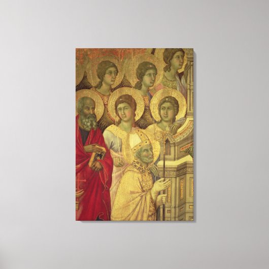 Maesta: Saints, 1308-11 Canvas Afdruk (Voorkant)