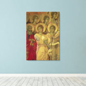 Maesta: Saints, 1308-11 Canvas Afdruk (Insitu (Houten vloer))