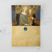 MAESTA, VIRGIN MET KIND, Blue Sapphire Feestdagen Kaart (Binnen)