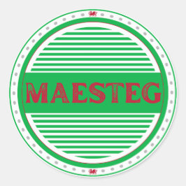 Maesteg City Pride Embleem – Welshe Identiteit Ronde Sticker