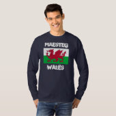 Maesteg, Wales met Welsh flag T-shirt (Voorkant volledig)