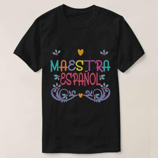 Maestra de Espanol Playera Cute Spanish Teacher T-shirt (Design voorkant)