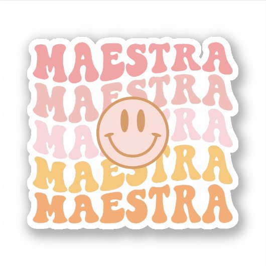 Maestra Gift, Spaanse lerarenwaardering Sticker (Voorkant)