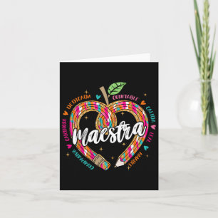 Maestra Pencil Spaanse leraar Bilingual 100 dagen  Kaart