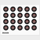 Maestra Potlood Spaans Onderwijzer Tweetalig Valen Ronde Sticker (Vel)