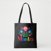 Maestra Proud Spanish Teacher Bilingual Teacher Tote Bag (Voorkant)