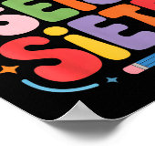 Maestra Seis Siete Teacher Fun School Kids Poster (Hoek)