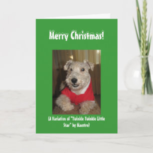 Maestro de kerstkaarten van de Lakeland Terrier Feestdagen Kaart