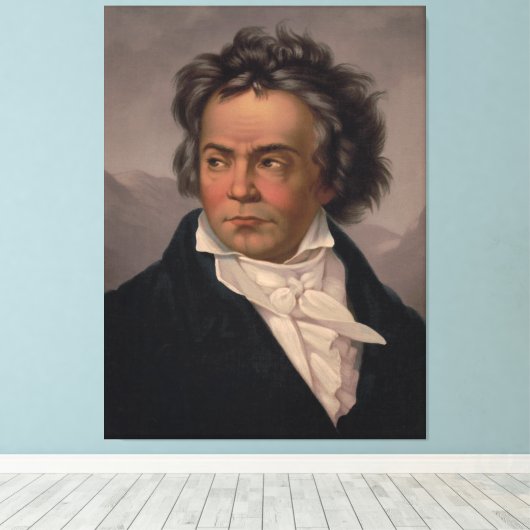 Maestro Ludwig Beethoven Symfoniecomponist Canvas Afdruk (Insitu (Houten vloer))