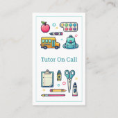 maestro profesor particular tutor domicilio blanco visitekaartje (Achterkant)