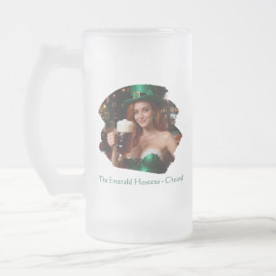 Maeve Green Corset Hostess Pub St. Patrick's Day Matglas Bierpul