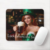 Maeve in Emerald Corset Irish Pub St Patrick's Day Muismat (Met muis)