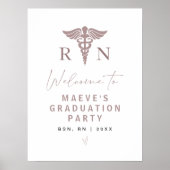 MAEVE Roos Gold Nurse Afstuderen Welkom Poster (Voorkant)