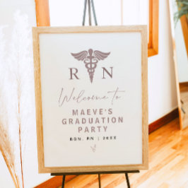 MAEVE Roos Gold Nurse Afstuderen Welkom Poster