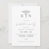 MAEVE Silver Gray Medical RN Zurse Afstuderen Kaart (Voorkant)