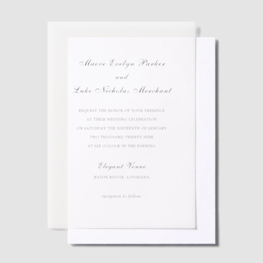 Maeve Traditionele Uitnodiging van het Huwelijk (Offset)