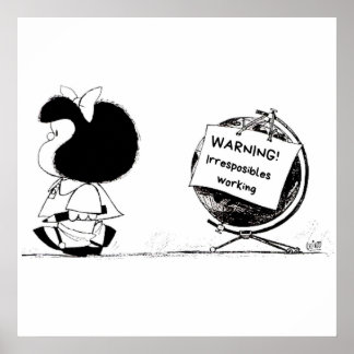 Mafalda-wereld Poster