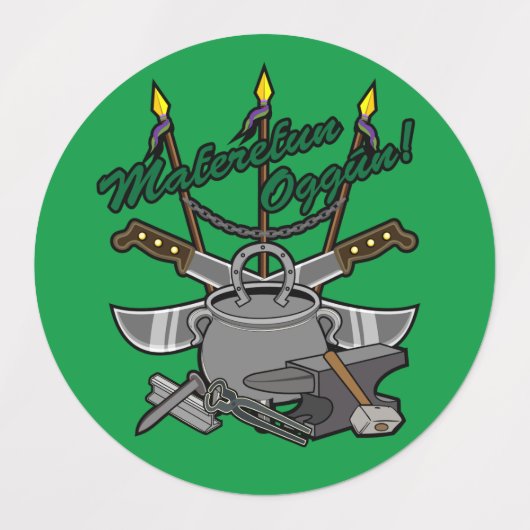 Maferefun Oggún Labels (Design 2)