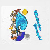 Maferefun Yemaya Fleece Deken (Voorkant (Horizontaal))