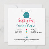 MAFFE RARE KLEURRIJKE LIJNEN & CIRKELS CAKE VERJAA KAART (Achterkant)