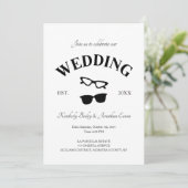 Maffia koppel Elegante Moderne Trendy Chic Wedding Kaart (Staand voorkant)