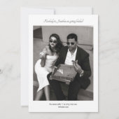 Maffia koppel Elegante Moderne Trendy Chic Wedding Kaart (Achterkant)