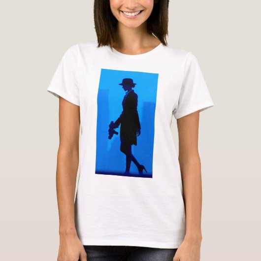 Maffia meisje fedora T-shirt (Voorkant)