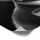 Mafia Dog in Grayscale met een bovenste hoed en ee Poster (Hoek)