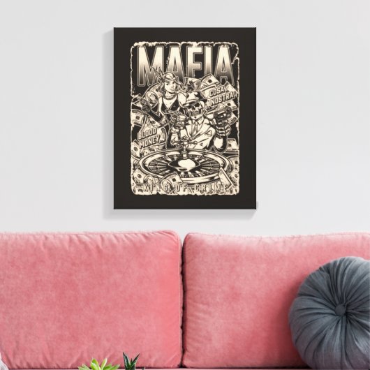 Mafia King of Crime Canvas Print (Insitu (Woonkamer))