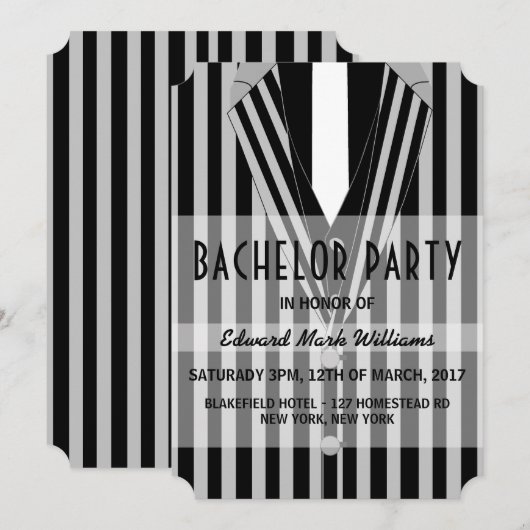 Mafia Pak Voor De Trouwfeest Kaart (Voorkant / Achterkant)