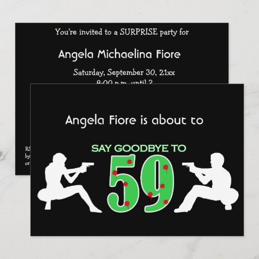 Mafia Style 60th Birthday Celebration Kaart (Voorkant / Achterkant)