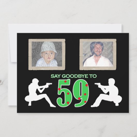 Mafia Style Foto 60th Birthday Celebration Kaart (Voorkant)