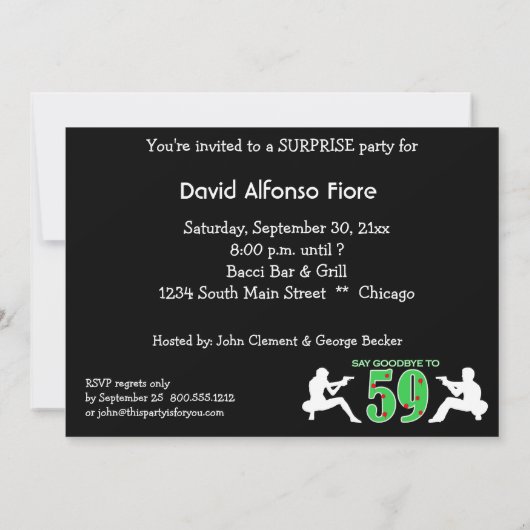 Mafia Style Foto 60th Birthday Celebration Kaart (Achterkant)