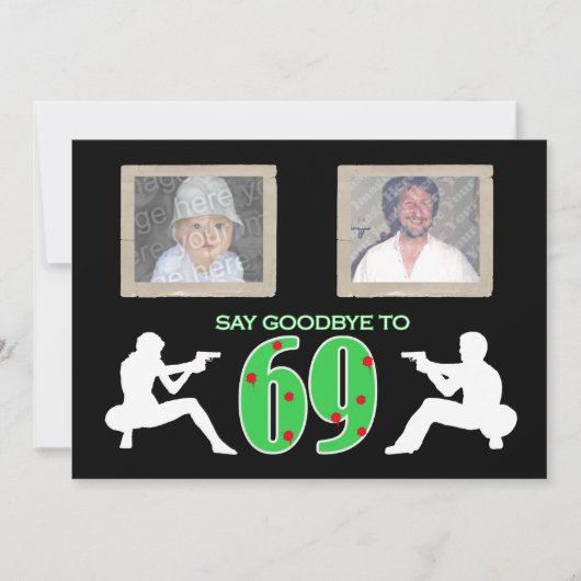 Mafia Style Foto 70th Birthday Celebration Kaart (Voorkant)