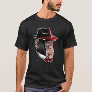 Mafia Style Monkey Primate Gangster Monkey Animal T-shirt