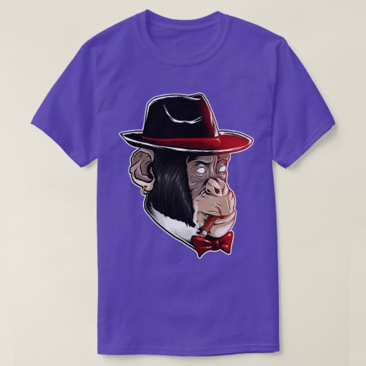 Mafia Style Monkey Primate Gangster Monkey Animal T-shirt (Design voorkant)