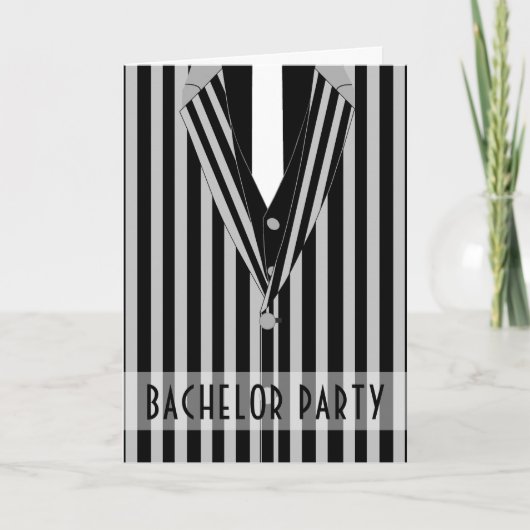Mafia Suit Bachelor Party Invitation (Voorkant)