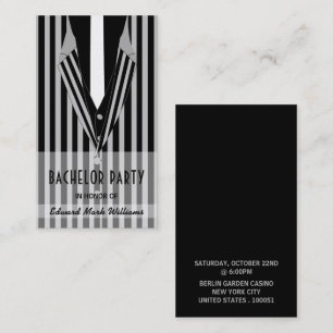 Mafia Suit, Bachelor Party Ticket Invitation