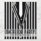 Mafia Suit Bachelor Party Wijn Etiket (Enkel label)