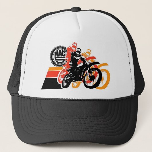 Mag 5 - geel, Oranje, zwarte aanval Trucker Pet (Voorkant)