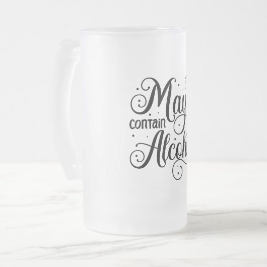 Mag alcohol bevatten matglas bierpul (Voorkant links)