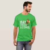 Mag Alcohol Leprechaun bevatten T-shirt (Voorkant volledig)